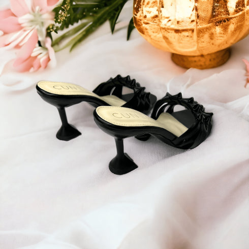 Black Barbed Heels - cunei